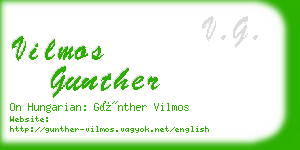 vilmos gunther business card